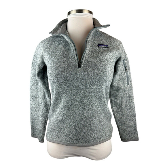 Patagonia Better Sweater 1/4 Zip Fleece Pullover Gray Women's Size Small - Picture 2 of 14